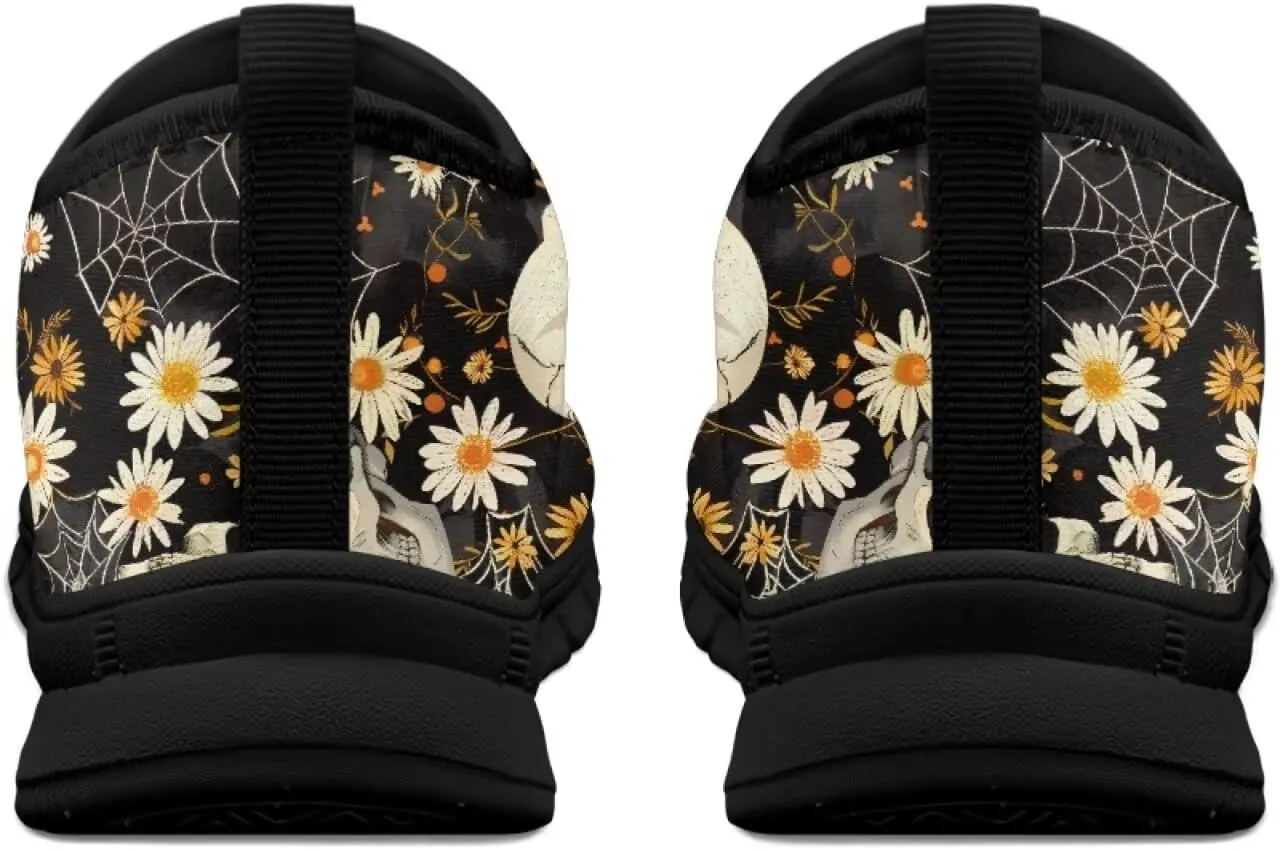 Women's Printed Travel Shoes Slip On Casual Loafers Lightweight Comfort Fashion Sneaker Low-Cut Casual Shoes Black