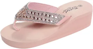 Womens Sandals Comfortable Dressy Platform Sandals Clip Toe Flip Flops Casual Slip On Summer Shoes Beach Sandals
