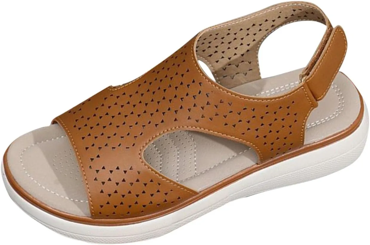 Womens Sandals Summer Platform Sandals for Women Arch Support Beach Sandals Lightweight Comfortable Walking Sandals