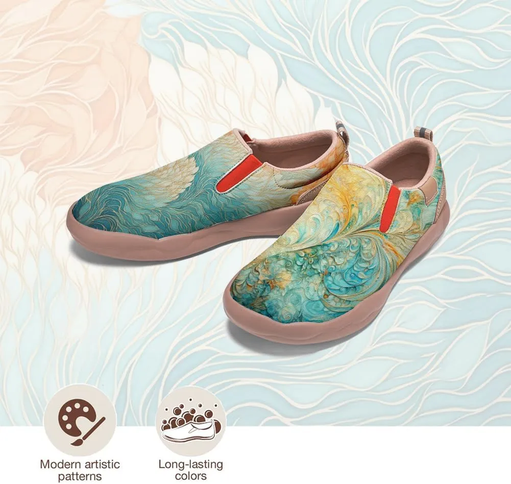 Women's Shoes Art Painted Casual Slip On Loafers Round Toe Lightweight Comfort Fashion Travel Sneakers Classical Floral Pattern
