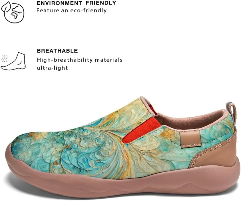 Women's Shoes Art Painted Casual Slip On Loafers Round Toe Lightweight Comfort Fashion Travel Sneakers Classical Floral Pattern