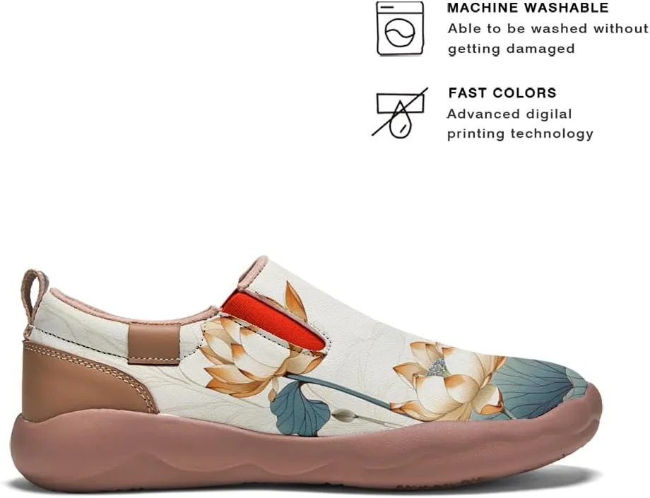 Women's Shoes Art Painted Casual Slip On Loafers Round Toe Lightweight Comfort Fashion Travel Sneakers Classical Floral Pattern