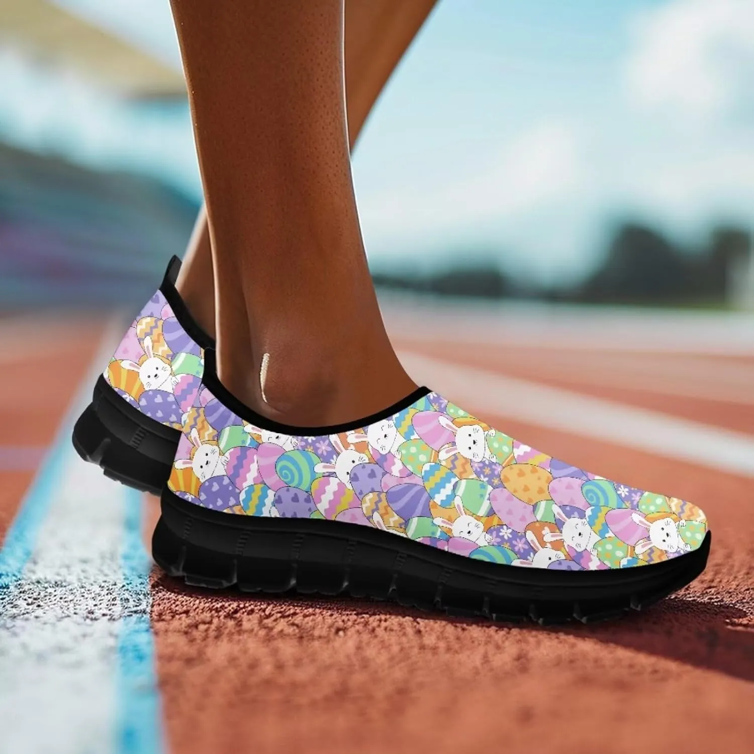 Women's Slip on Walking Shoes Low Top Mesh Sneakers Non Slip Low Top Athletic Teenis Shoes Work Loafers