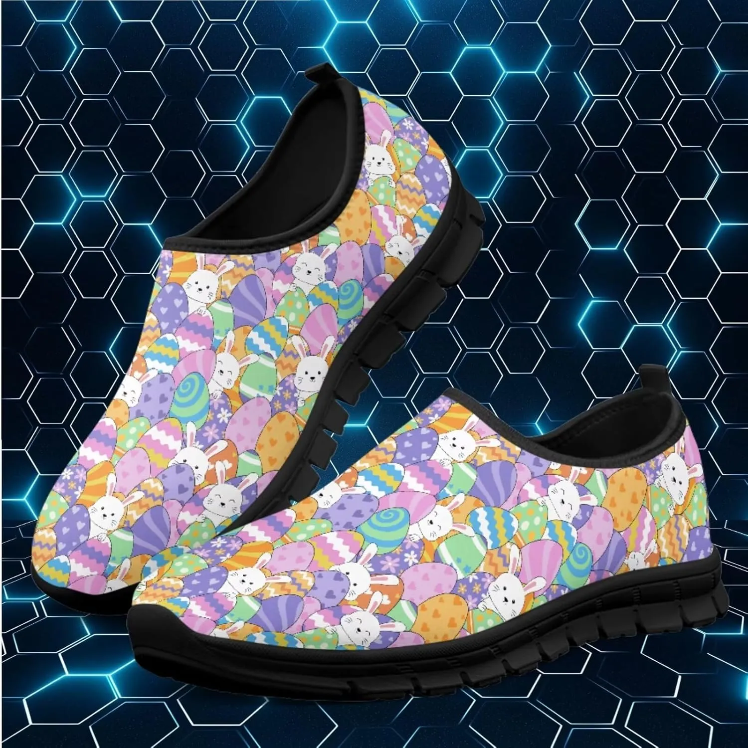 Women's Slip on Walking Shoes Low Top Mesh Sneakers Non Slip Low Top Athletic Teenis Shoes Work Loafers