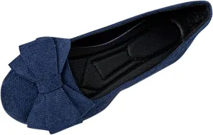 Womens Suede Ballet Flats Fashion Bowknot Flat Ballerine Shoes Classic Round Toe Comfort Slip-On Dress Ladies Shoes