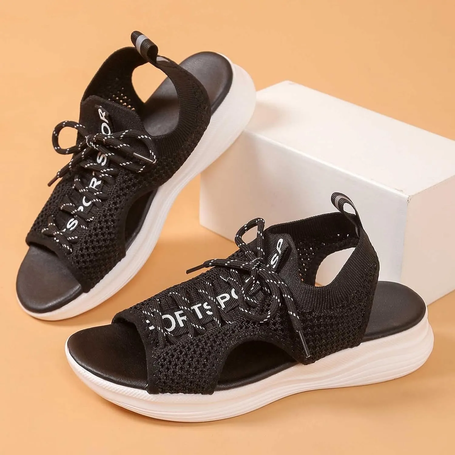 Women's Summer Fashion Cloth Breathable Open Toed Sandals Comfortable Platform Shoes Hike Sandal