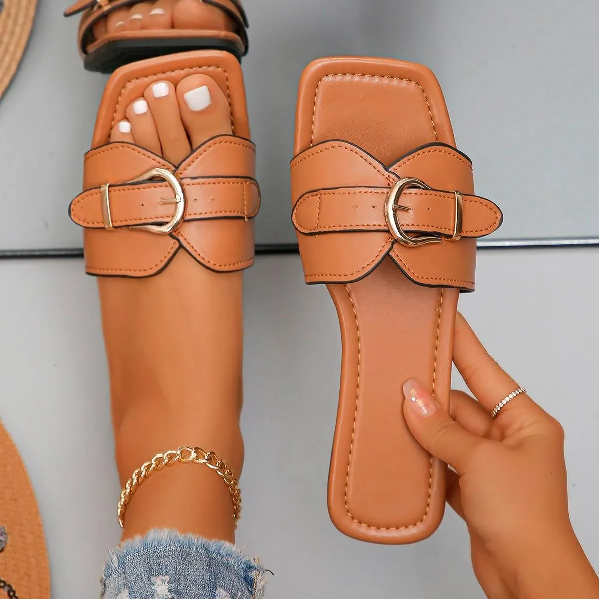 Women's Summer Fashion Open Toed Flip Flops Casual And Comfortable Beach Slippers Pool Sandals Women Sexy