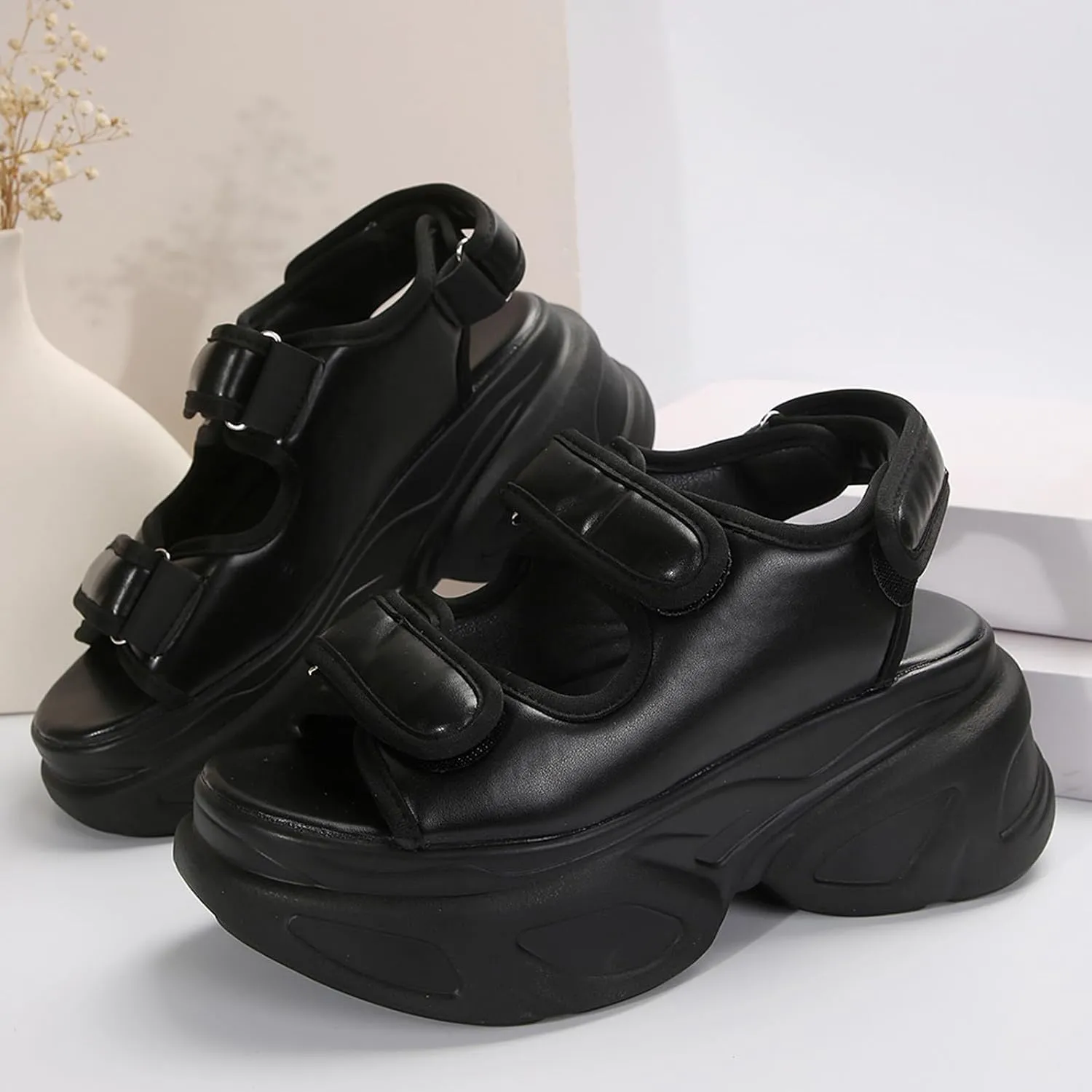 Women's Thick Bottom Sandals Outwear Open Toe Breathable Beach Thick Bottom Large Sandals for Women under 15