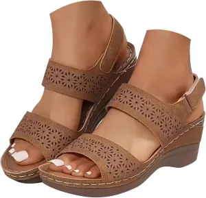 ZSpzx Summer Sandals For Women 2025,Women's Heeled Open Toe Slip On Block Womens Chunky Mid Heels Ankle Strap Sandal Hollow Out Slippers Casual Comfortable Adjustable Walking Shoes for Daily Wear